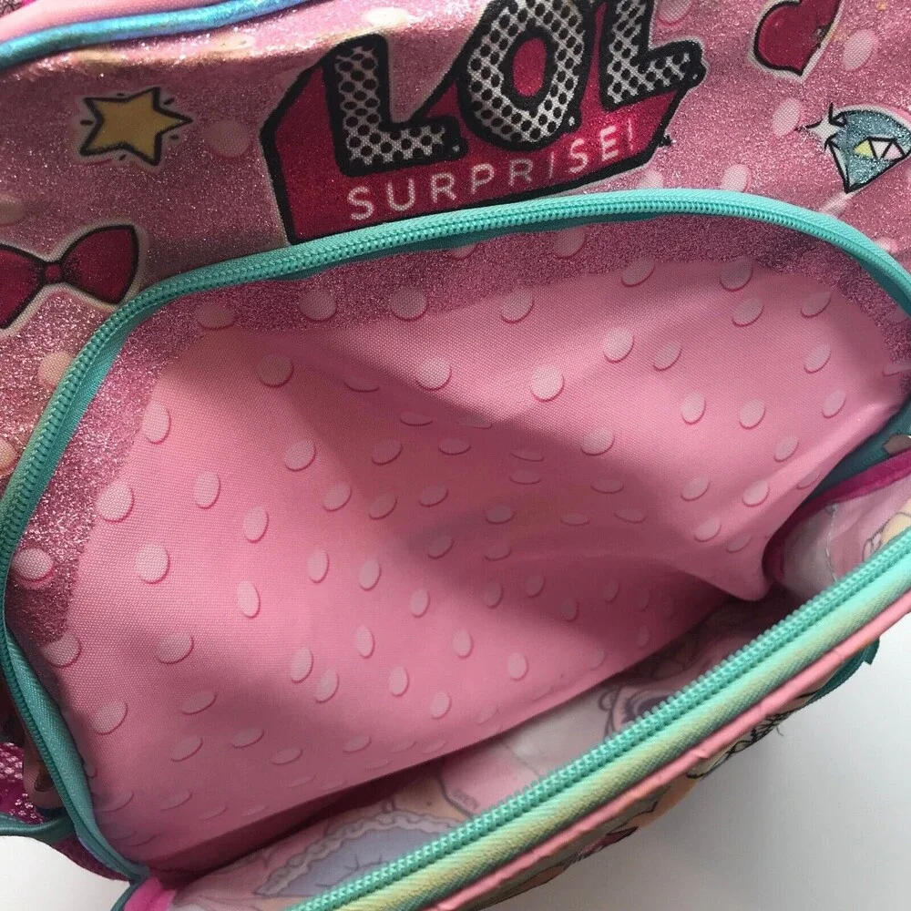LOL Surprise! Backpack Girl's School Book Bag Pink Glitter Glam Bling